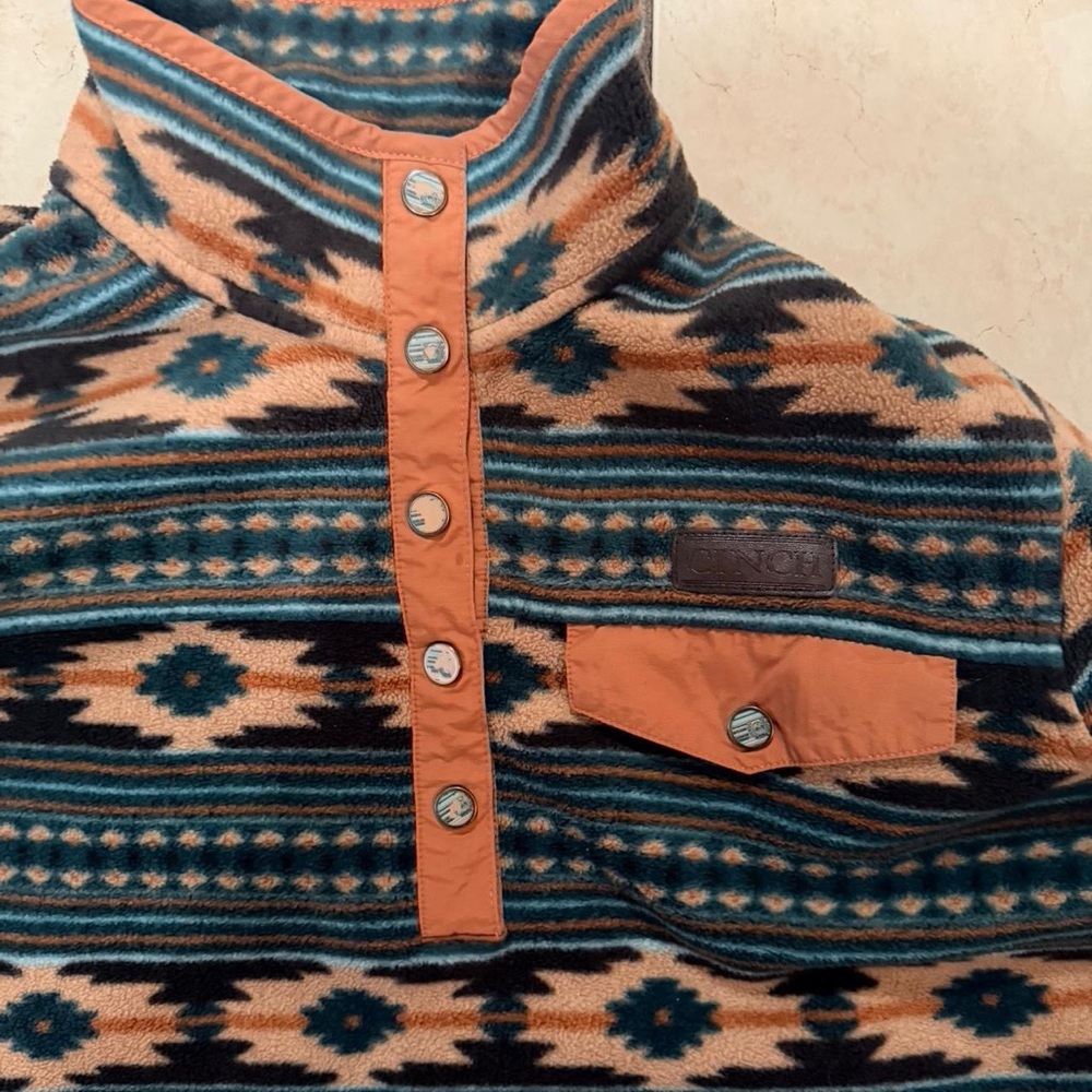 Cinch Aztec Pattern Pullover Sweater - image 4